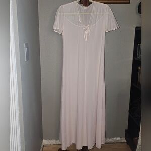 Vintage Pink Nightgown Negligee Medium Large